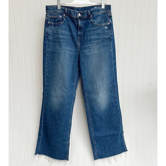 AYR Jeans The Secret Sauce Wide Leg Denim High Rise Raw Hem 34 - Picture 1 of 10